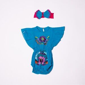 Guaraxez Cami Flowers Baby Romper